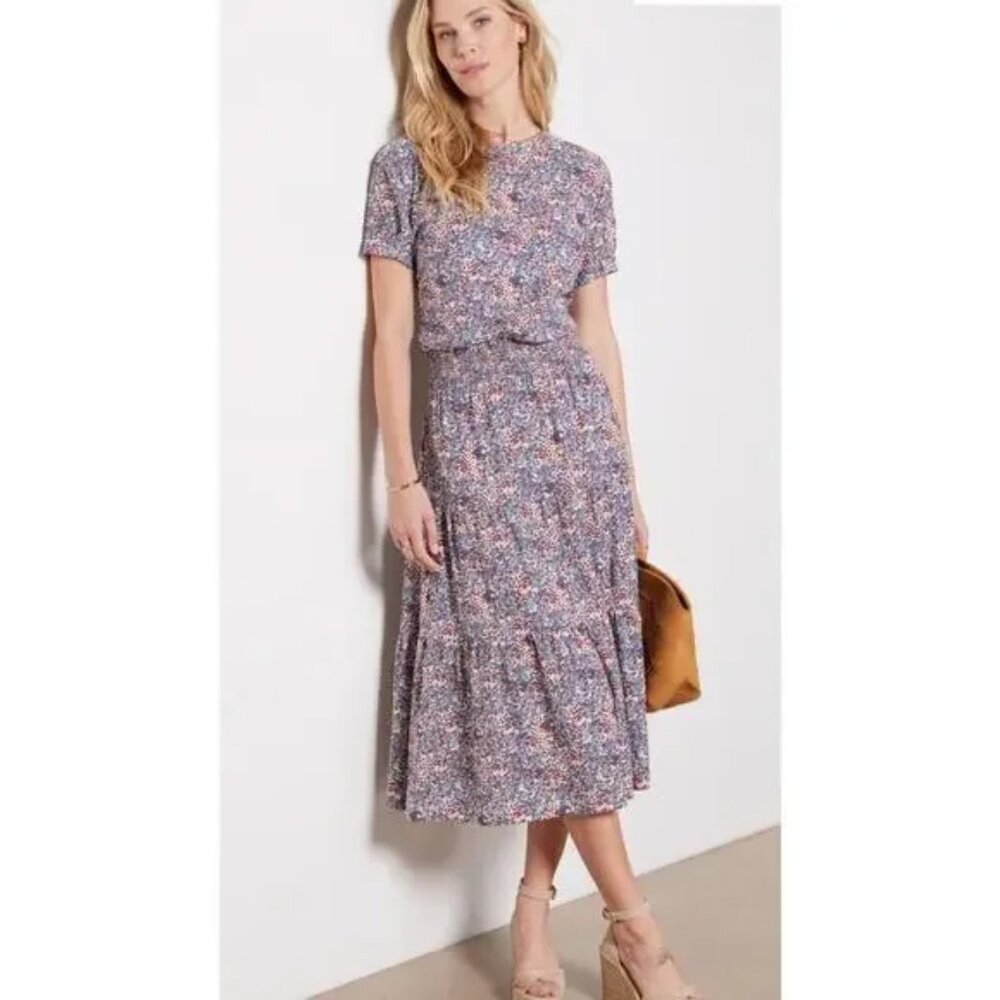 Nation LTD Floral Midi Dress in Lavender Mix